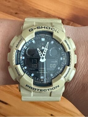 G-Shock Men's Tan and Black Digital-Analog Sport Watch